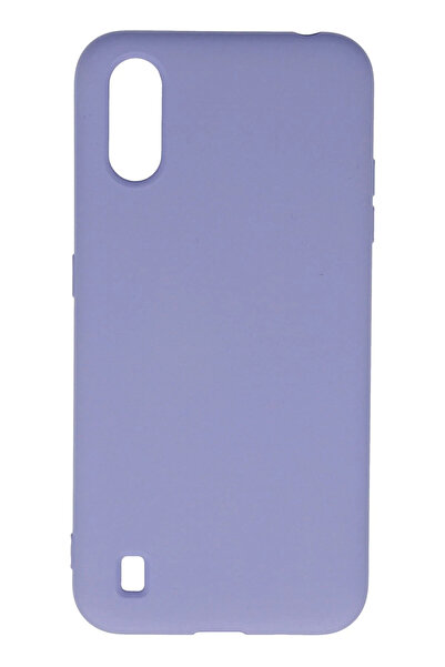 NewFace حافظة متوافقة مع هاتف Galaxy A01 مصنوعة من السيليكون المخملي الداخلي (221303) - أرجواني