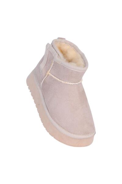 Skuaıter Garf Vizon Kız Çocuk İçi Kürklü Düz Bot