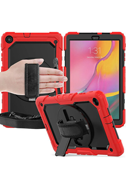 NewFace Techmrt Samsung Galaxy T510 Tab a 10.1 Case Pars Tablet Cover (212225) - Red