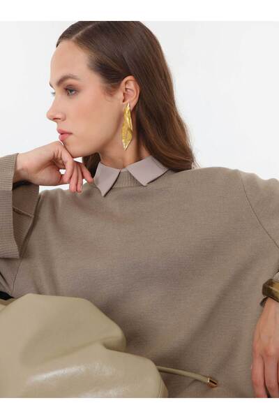 Benin Βασικό άνετο πλεκτό φόρεμα χιτζάμπ - Βιζόν -