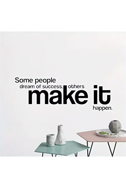 ALAYRA International Motivational Vinyl Wall Sticker “Dream of Success Make It Happen” (60x90 cm)