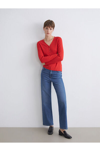 LC Waikiki V-Neck Women's Knitwear Sweater