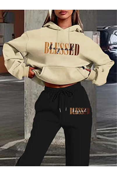 Flaubert -γυναικεία με τύπωμα oversized sweatahirt - φούτερ παντελόνι 2τμχ σετ