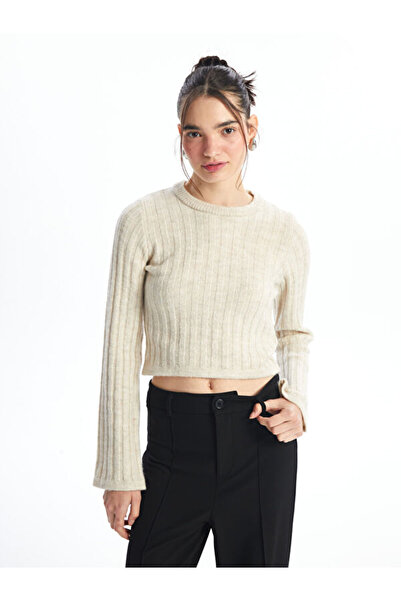 LC Waikiki Crew Neck Crop Women's Knitwear Sweater