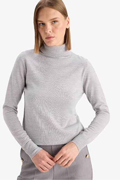 DeFacto Regular Fit Turtleneck Anthracite Women's Sweater H1651Az/Ar198