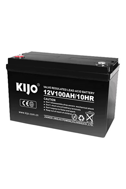 KIJO Baterie AGM cu acid-pb, ciclu profund, 12V, 100Ah, conector M8 - JM12-100