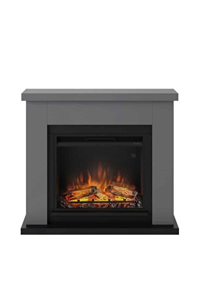 tagu Semineu electric decorativ, independent, 3D efect, aeroterma, luminozitate reglabila a flacarii, ...