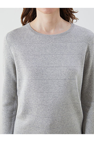 LC Waikiki Crew Neck Striped Women's Knitwear Sweater