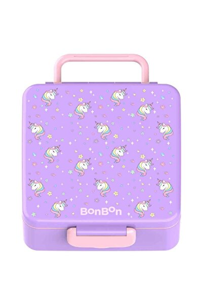 BONBON - صندوق غداء عملي مقاوم للتسرب، مكون من 3 إلى 4 أقسام، مع أدوات مائدة ...