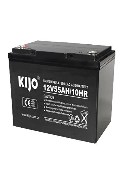 KIJO Baterie AGM cu acid-pb, ciclu profund, 12V, 55Ah, conector M6 - JM12-55