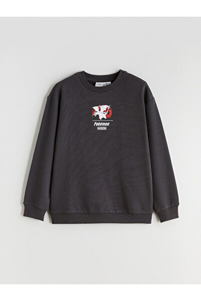 LC Waikiki Crew Neck Pokemon Printed Boys' Sweatshirt