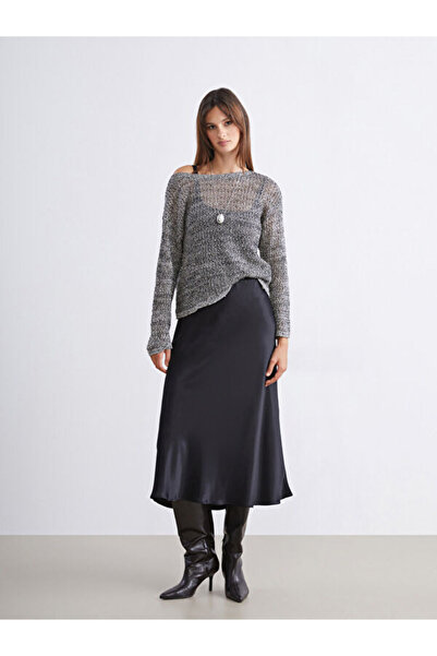 LC Waikiki Boat Neck Openwork Women's Knitwear Sweater