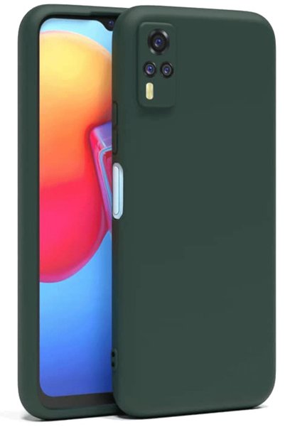 New Face Vivo Y53S Compatible Case Nano Inside Velvet Silicone - Dark Green Z...