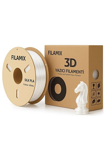 FİLAMİX Silk PLA Filament 1.75mm 1Kg-Beyaz