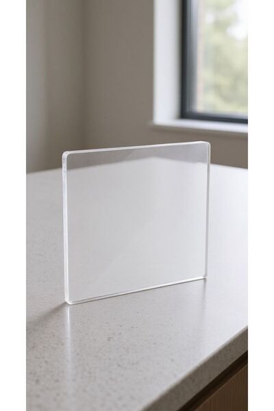 TIVIVOR 12x12 cm 5 mm Şeffaf Pleksi Akrilik Kare Plaka Dayanıklı Çok Amaçlı D...