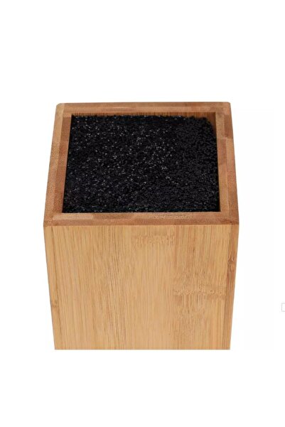 Kinghoff Knife holder, made of bamboo, 10.5x10.5x23 cm,