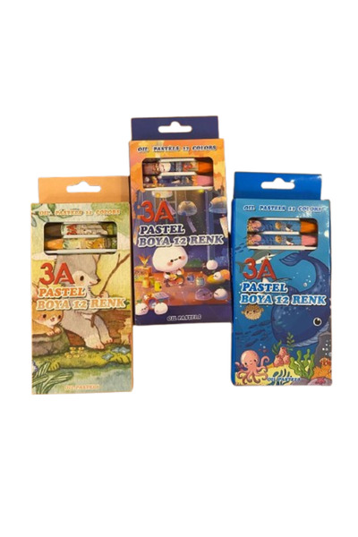 3A ألوان باستيل 12 لونًا، السعر لقطعتين