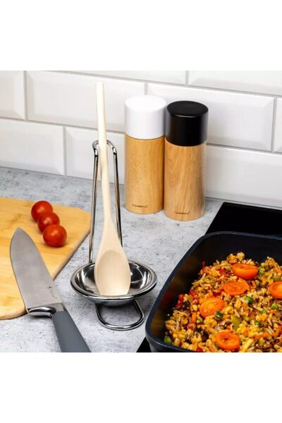 Kinghoff Wooden spoon with stainless steel holder, capacity 8 ml, 10.5x17.5 cm,