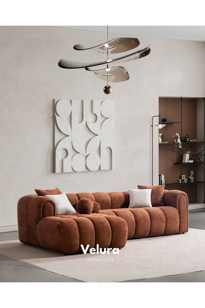 Velura Home & Living Puffy Premium Uzanmalı Köşe Koltuk Takımı & Oturma Grubu...