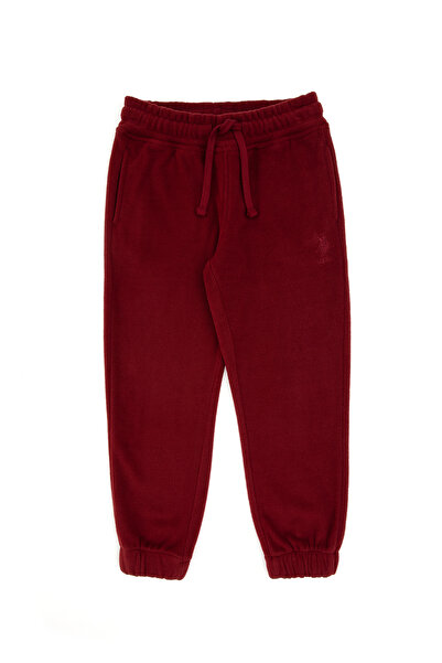 U.S. Polo Assn. Girl's Burgundy Jogger Fleece Sweatpants 50318822-Vr014
