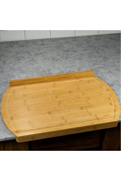 Kinghoff Bamboo manual chopper with edges, rectangular, 58x38x4 cm,