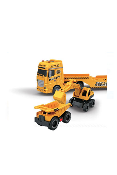 Lumi LUXURY Camion cu 2 Vehicule de constructii Lumina si Sunet +3 ani