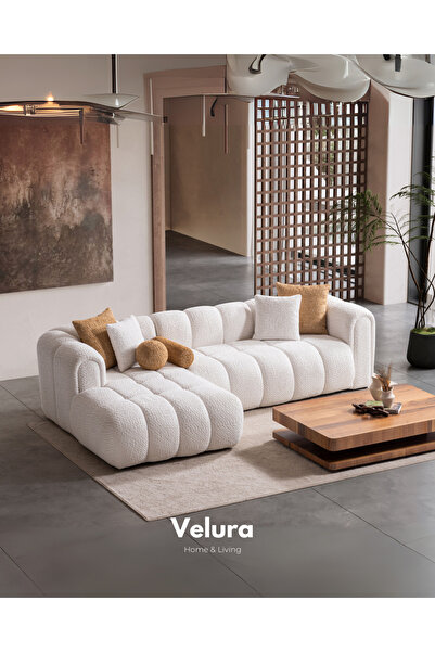 Velura Home & Living Puffy Premium Uzanmalı Köşe Koltuk Takımı & Oturma Grubu...