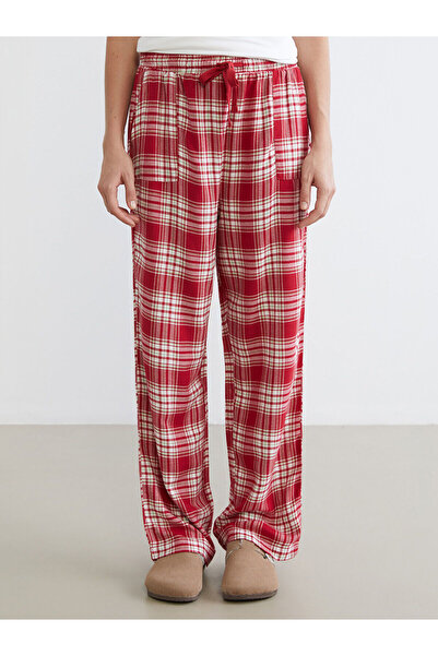 LC Waikiki Vizyon New Season Elastic Waist Plaid Women's Pajama Bottoms