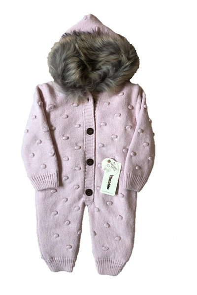 Sale4u Pink romper with fur, 3-6 months