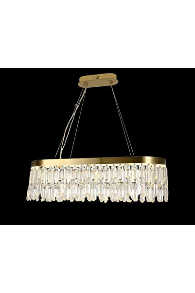 RFAN Candelabru LED, Model 9137/800*300, Textură de cristal, Metal, 74W, Auriu