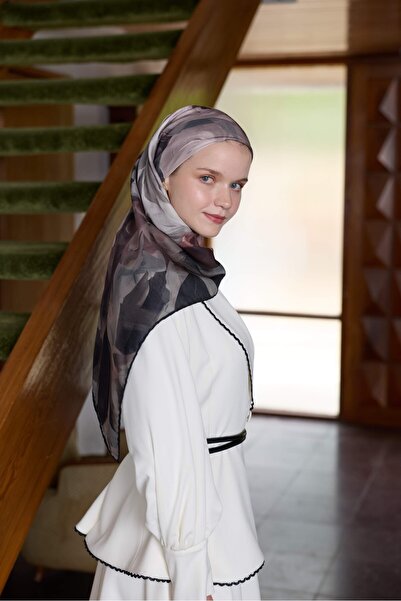 İpekhan Winter Bloom Soft Scarf 1239 Bitter Brown