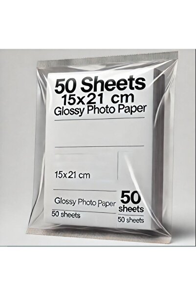 inkjet Bütün Yazıcılarla UYUMLU 15x21 cm Parlak Fotoğraf Kağıdı – 50 Adet, Yü...