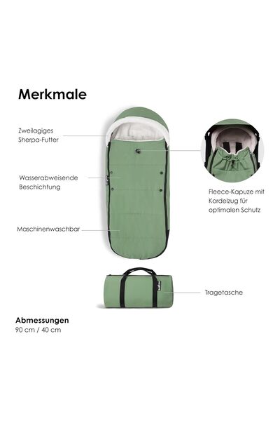 Babyzen YOYO Footmuff Peppermint Color - BZ10209-08 (Compatible with YOYO Strollers)