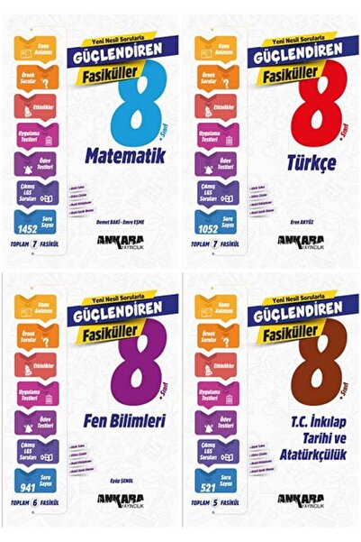 Ankara Yayıncılık Ankara 2025 8. Sınıf Lgs Matematik + Türkçe + Fen + İnkılap...
