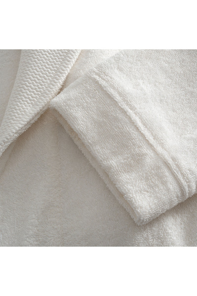 Green Black Lara Men's Bathrobe 100% Cotton Jacquard Cream