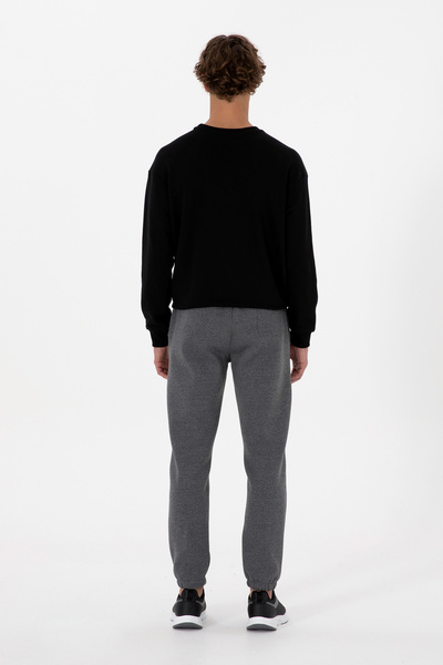 U.S. Polo Assn. Men's Anthracite Melange Fleece-Lined Sweatpants 50313745-Vr081