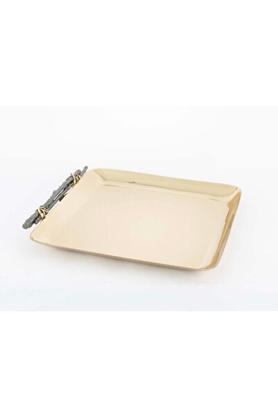 Mikasa Moor Gold Wire Wrapped Square Tray with Handles 28X30Cm