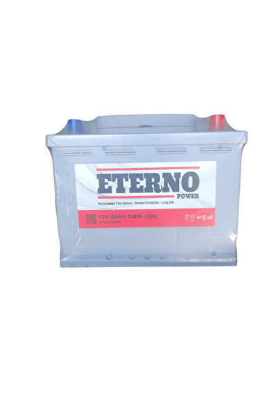 Eterno 60 AH. 500A (EN) (2 YIL PETLAS GARANTİLİ) (ÜRETİM TARİHİ: 2025)