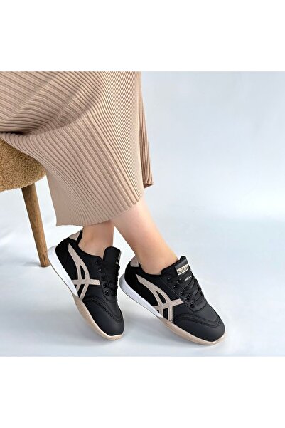 Zerenyus Zlay Premium Black Beige Lace-Up Comfortable Sports Shoes