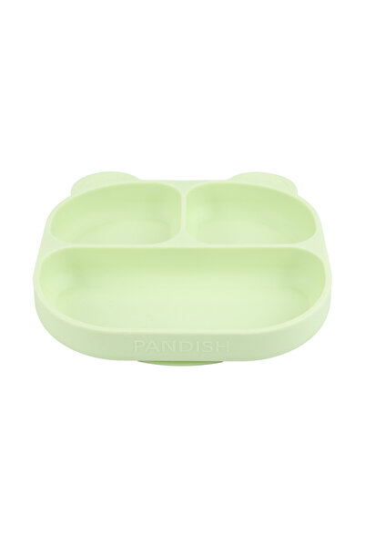 pandish Vakum Tabanlı Silikon Mama Tabağı Matcha Green