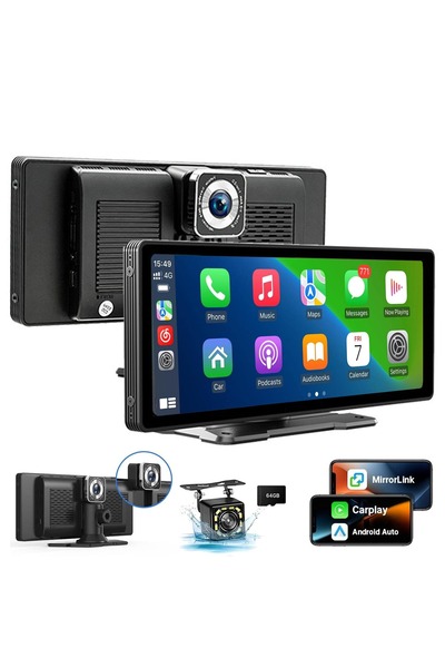 Timebox Car Stereo 10.26" 2K IPS Display Wireless CarPlay Android Auto Dash Cam 64GB GPS