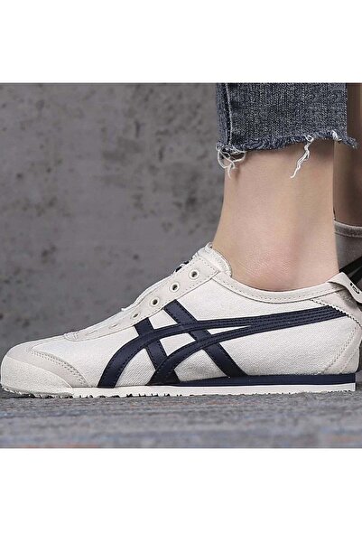 Onitsuka Tiger MEXICO 66 Slip-On Canvas Casual Colorblock Sneakers Shoes Beige