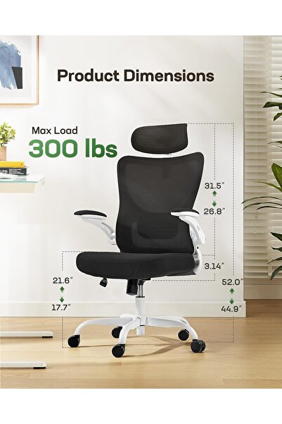 AZZHAAR Ergonomic Office Chair, Office Computer Desk Chair with High Back Mesh and Adjustable Lumbar Support