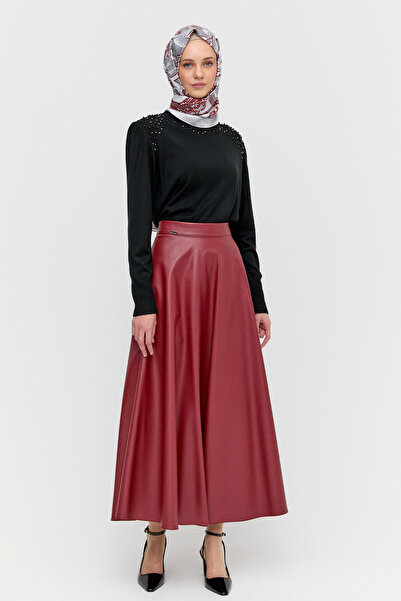 Setrms Suni Deri Kloş Etek