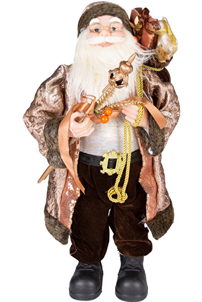 Herdekora بابا نويل لعيد الميلاد، مع عصا، بني - 32x60 سم