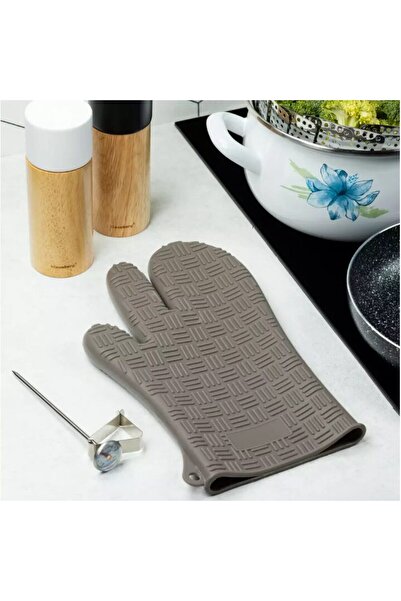 Kinghoff Manusa de bucatarie antiaderenta, antitermica, din silicon, gri 27,5...