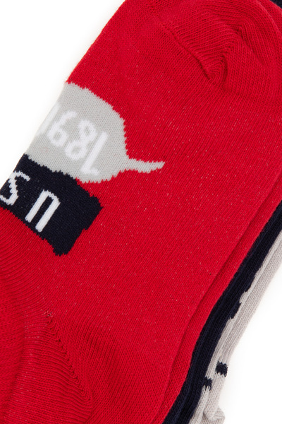 U.S. Polo Assn. Boy's Red Booties Socks 50311347-Vr030