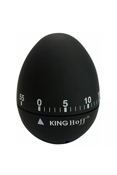 Kinghoff Egg type kitchen timer, 60x75 mm, 60 minutes, black