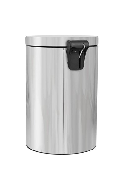 Powerx Pedal bin, 12 liter capacity, fireproof insert, silver,