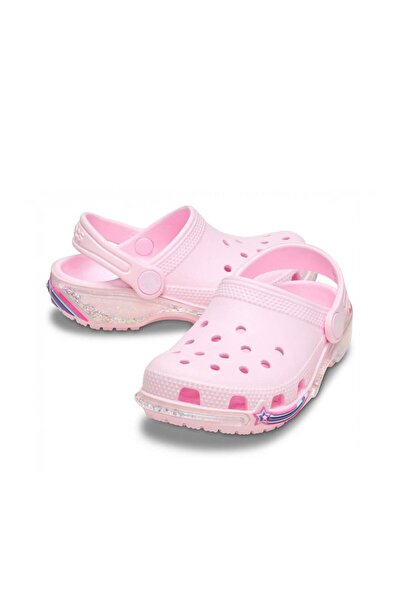 Crocs Classic Star Sparkle Shaker Clog t Kids Slippers - Pink